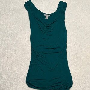 H&M Teal Draped Sleeveless Tank Top